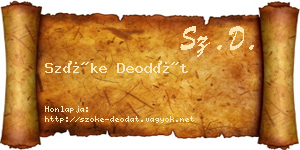 Szőke Deodát névjegykártya